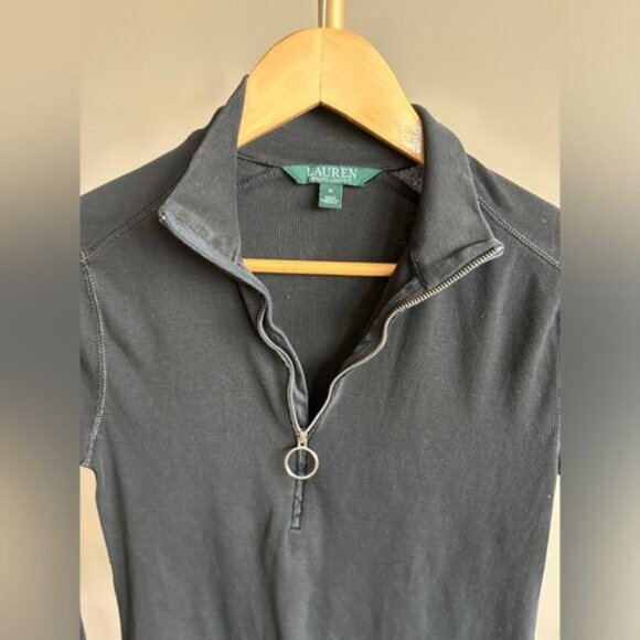 Lauren Ralph Lauren Ribbed Quarter O Ring Pullover Medium - Picture 4 of 8